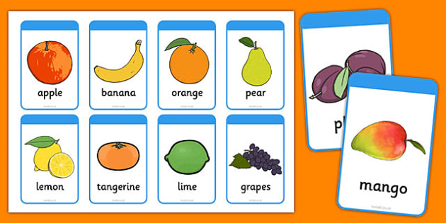 Flash card tiếng Anh về chủ đề hoa quả