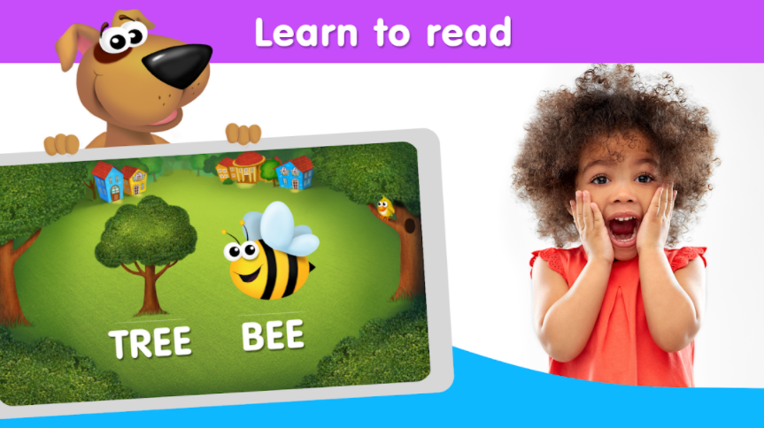 Giao diện của phần mềm "Kindergarten Math & Reading - Preschool Education"