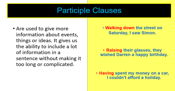 Present participle clause là gì?